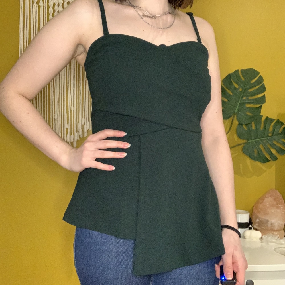 GREEN SWEETHEART STRAPLESS TOP